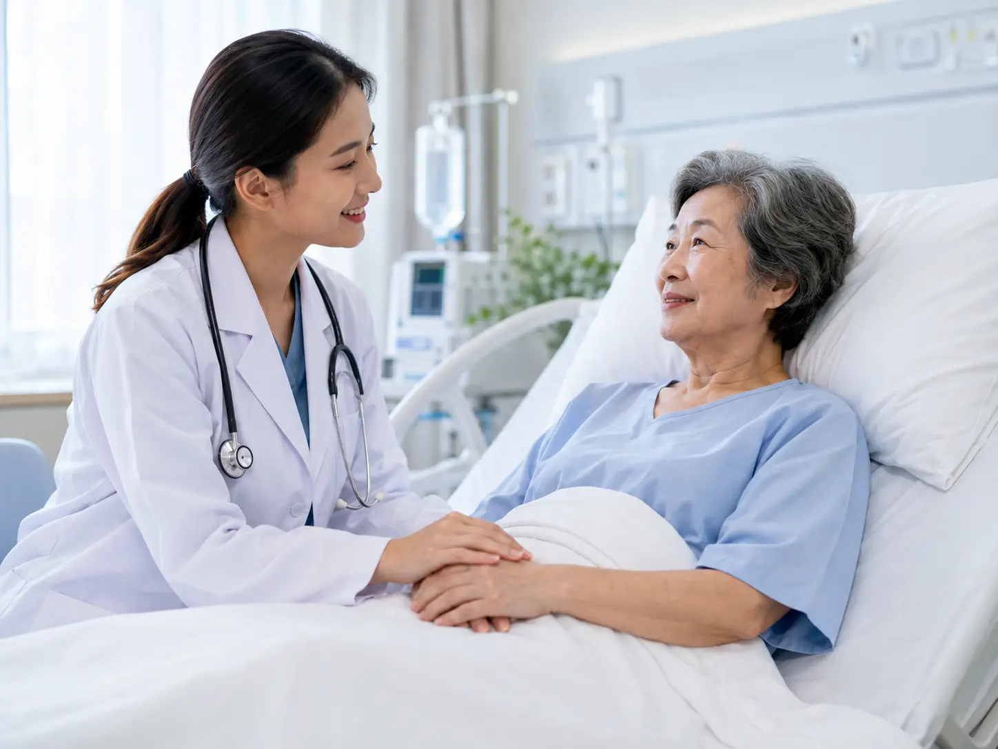 Doctor caring for a patient