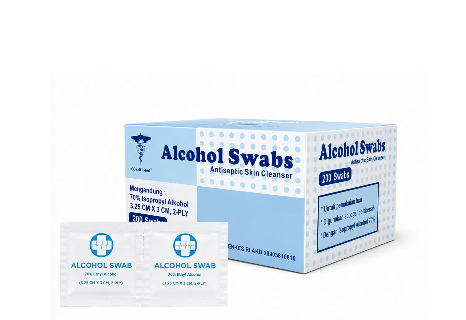 Cosmo Med Alcohol Swab Ethyl Alcohol