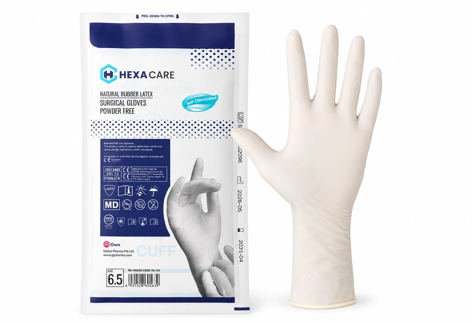 Sterile Latex Surgical Gloves (Powder-Free)