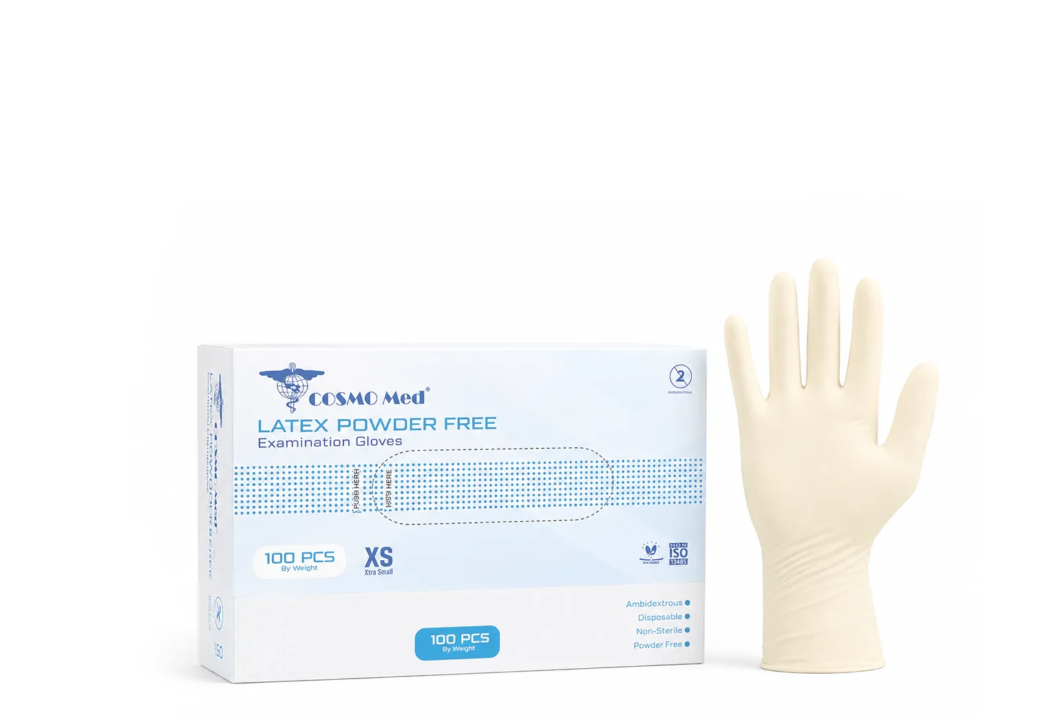 Latex Examination Glove Powder Free