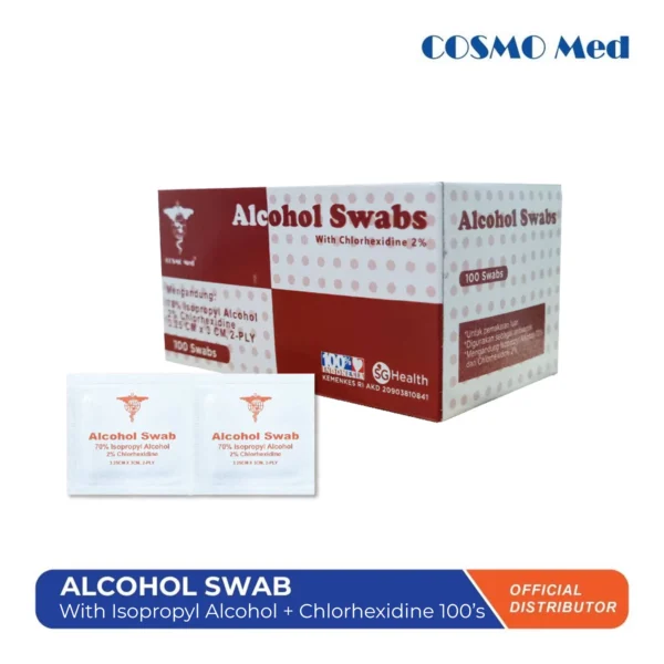 Cosmo Med Alcohol Swab Isopropyl Alcohol + Chlorhexidine