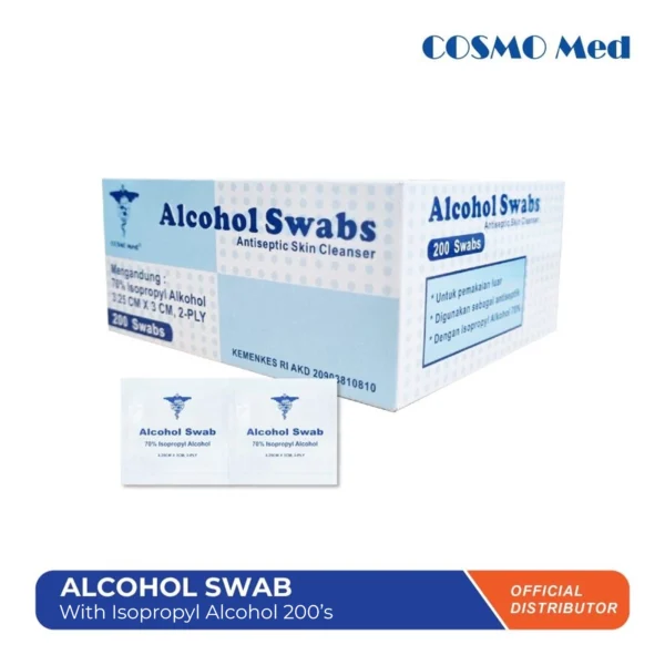 Cosmo Med Alcohol Swab Isopropyl Alcohol - Image 2