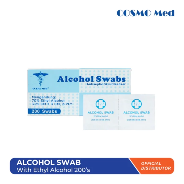 Cosmo Med Alcohol Swab Ethyl Alcohol - Image 2