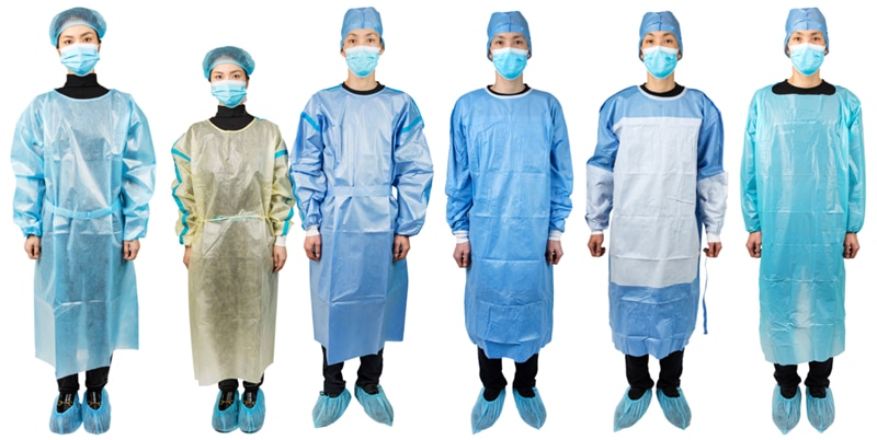 Visible Differences in Surgical and Isolation Gown
